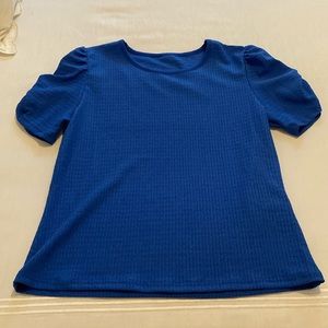 Blue ruched shirt